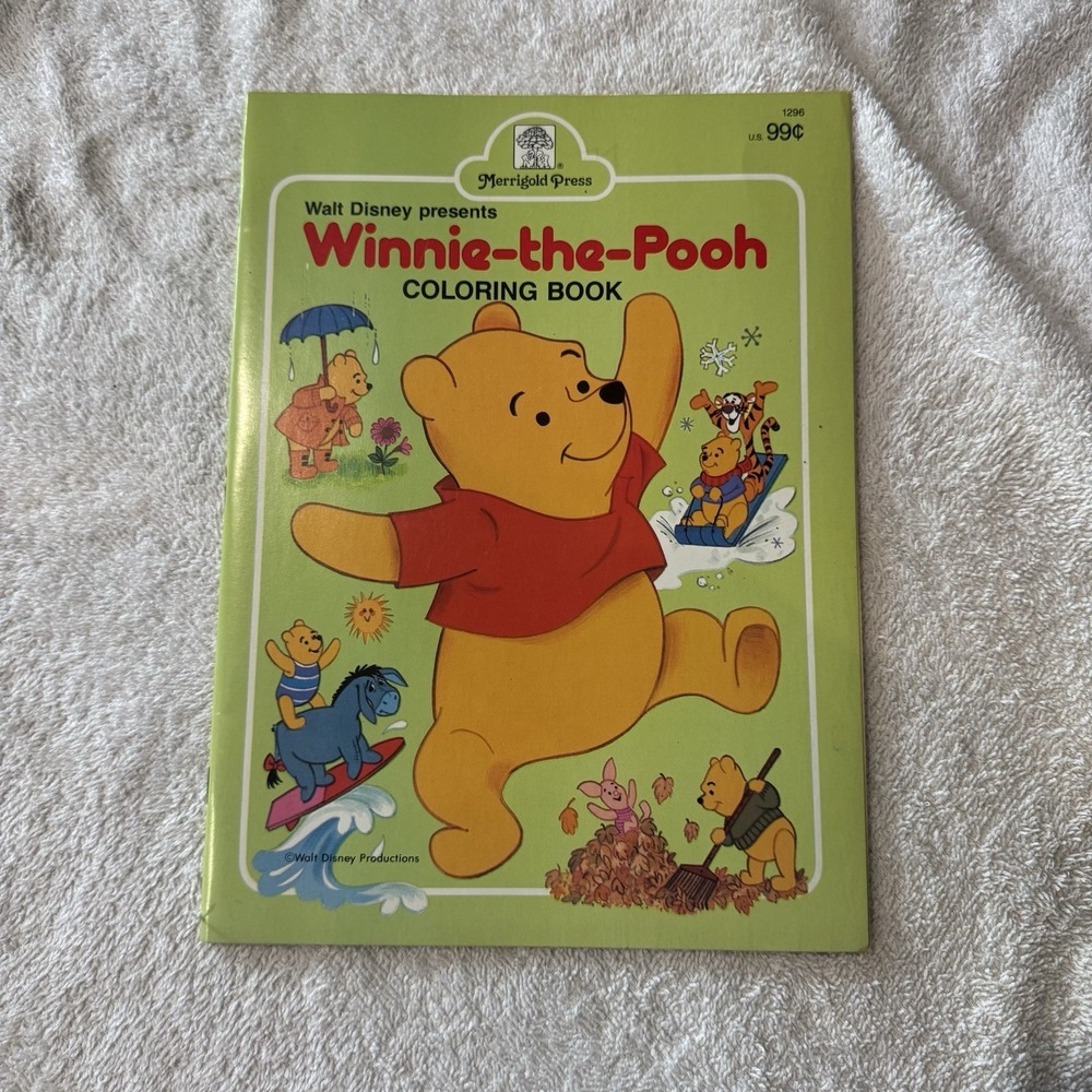 Vintage 1978 Walt Disney Winnie the Pooh Coloring Book Merrigold Press Unused